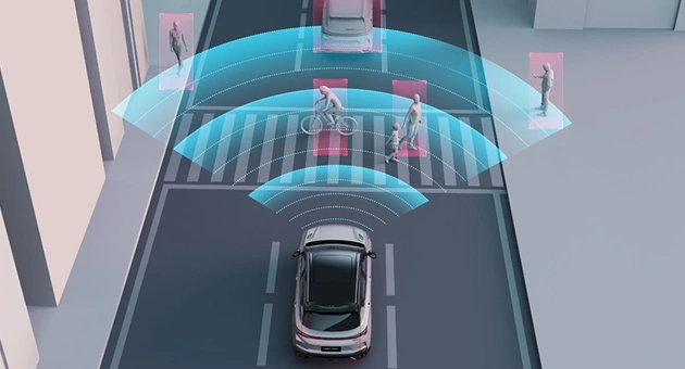 El sistema de frenado de emergencia autónomo (AEB) utiliza sensores y algoritmos avanzados para detectar posibles colisiones y alertar al conductor a tiempo.