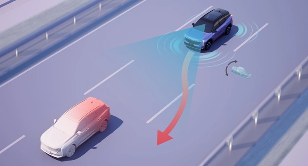La función de asistencia para conducción en carretera (HWA) está diseñada para mejorar la seguridad y la comodidad al monitorear el entorno del vehículo y ajustar su velocidad en consecuencia.